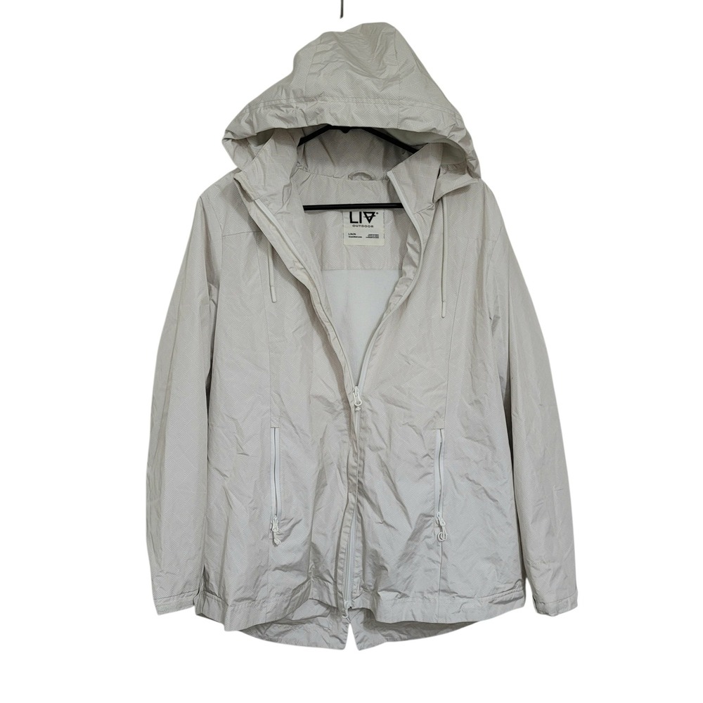 LIV Outdoor Womens Hooded Jacket Savannah Fleece Lined Rainshell Size Large
